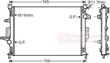 VAN WEZEL 59002187 -  Радиатор, охлаждение двигателя